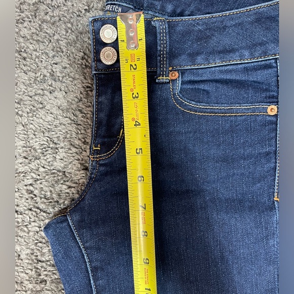 American Eagle Artist blue stretch low rise cropped denim jeans size 4 - Picture 8 of 12